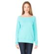 Bella + Canvas Ladies Sponge Fleece Wide Neck Sweatshirt | https://www.bestnamebadges.com