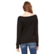 Bella + Canvas Ladies Sponge Fleece Wide Neck Sweatshirt | https://www.bestnamebadges.com