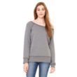 Bella + Canvas Ladies Sponge Fleece Wide Neck Sweatshirt | https://www.bestnamebadges.com