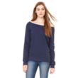 Bella + Canvas Ladies Sponge Fleece Wide Neck Sweatshirt | https://www.bestnamebadges.com