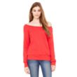 Bella + Canvas Ladies Sponge Fleece Wide Neck Sweatshirt | https://www.bestnamebadges.com