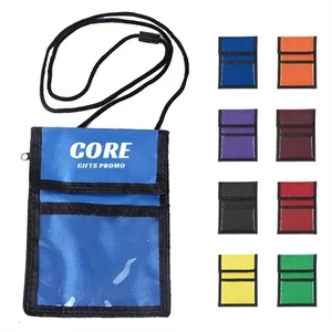 Travel Neck Wallet Pouch and Passport Holder with Lanyard