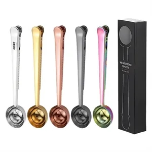 Stainless Steel Coffee Scoop with Bag Clip