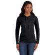 Anvil Ladies' Ringspun Long-Sleeve Hooded T- Shirt | https://www.bestnamebadges.com