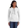 Anvil Ladies' Ringspun Long-Sleeve Hooded T- Shirt | https://www.bestnamebadges.com