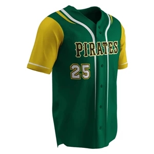 Adult Juice Fitted Faux Full-Button SS Jersey-Active Cloth
