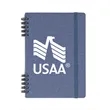 Spiral Linen Leather Notebook | https://www.bestnamebadges.com