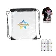 13"x 17" Clear Drawstring Bags Sportpack | https://www.bestnamebadges.com