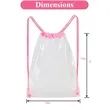 13"x 17" Clear Drawstring Bags Sportpack | https://www.bestnamebadges.com
