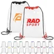 Clear Drawstring Cinch Backpack (Ocean) | https://www.bestnamebadges.com