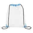 Clear Drawstring Cinch Backpack (Ocean) | https://www.bestnamebadges.com