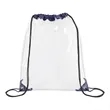 Clear Drawstring Cinch Backpack (Ocean) | https://www.bestnamebadges.com