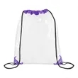 Clear Drawstring Cinch Backpack (Ocean) | https://www.bestnamebadges.com