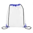 Clear Drawstring Cinch Backpack (Ocean) | https://www.bestnamebadges.com