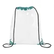 Clear Drawstring Cinch Backpack (Ocean) | https://www.bestnamebadges.com