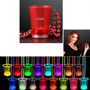 LED Light Up Shot Glass Necklace Cup