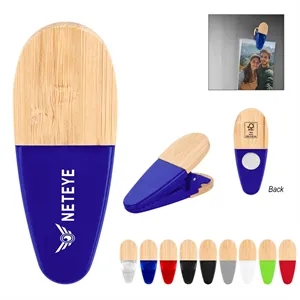 Bamboo Magnetic Clip | https://www.bestnamebadges.com
