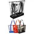 Clear Tote with Zipper | https://www.bestnamebadges.com