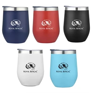 12 Oz. Stainless Steel Wine Glass | https://www.bestnamebadges.com