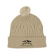 Courtney Cable Knit rPET Pom Beanie | https://www.bestnamebadges.com
