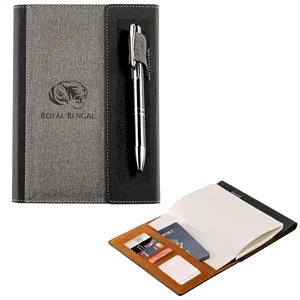 Folio Refillable Hardcover Journal with Card Pockets and Mag | https://www.bestnamebadges.com