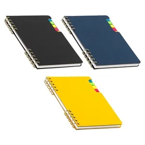 Praxis Recycled Spiral Notebook with Sticky Flags | https://www.bestnamebadges.com