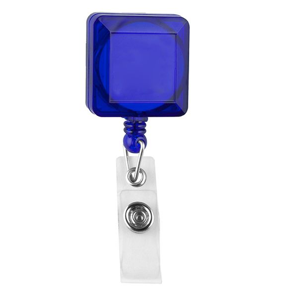 30" Cord Square Retractable Badge Reel (Spot Color)