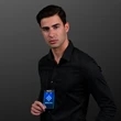 Space Glow Light Badge Necklace | https://www.bestnamebadges.com