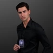 Space Glow Light Badge Necklace | https://www.bestnamebadges.com