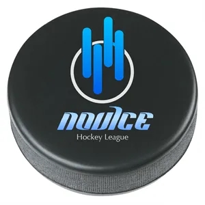 Hockey Puck Shape Stress Reliever | https://www.bestnamebadges.com