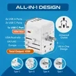 45W 6-in-1 Universal Travel Adapter 2X USB-A and 3X USB-C | https://www.bestnamebadges.com