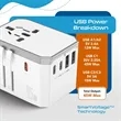 45W 6-in-1 Universal Travel Adapter 2X USB-A and 3X USB-C | https://www.bestnamebadges.com