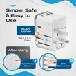 45W 6-in-1 Universal Travel Adapter 2X USB-A and 3X USB-C | https://www.bestnamebadges.com