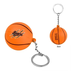 Basketball Stress Reliever Keychain | https://www.bestnamebadges.com