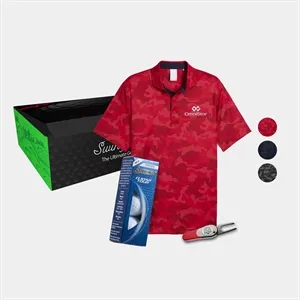 PUMA® Camo Polo, Srixon® Golf Balls & Divot Tool Gift Set | https://www.bestnamebadges.com