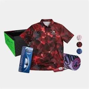YATTA® Polo, Towel, Srixon® Golf Ball & Divot Tool Gift Set | https://www.bestnamebadges.com