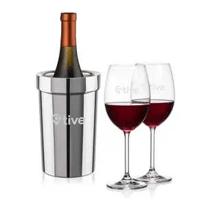 Milano Wine Cooler & Blyth Wine Set | https://www.bestnamebadges.com