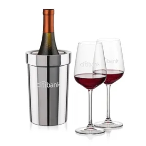 Milano Wine Cooler & Elderwood Wine Set | https://www.bestnamebadges.com