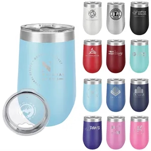 16oz. Colored Stainless Steel Stemless Wine Glass