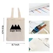 Canvas Natural Color Economy Convention Tote Bags w/ Handles | https://www.bestnamebadges.com