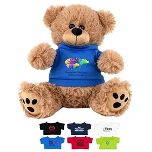 LARGE-8-Plush-Teddy-Bear-With-Choice-of-T-Shirt-Color