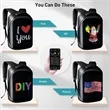 LED Motorcycle Backpack with 64x64 Screen BT | https://www.bestnamebadges.com