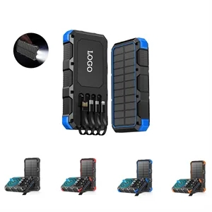 Solar Portable Power Bank 20000mAh with Flashlight