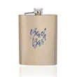 8 oz. Verano Stainless Steel Hip Flasks | https://www.bestnamebadges.com
