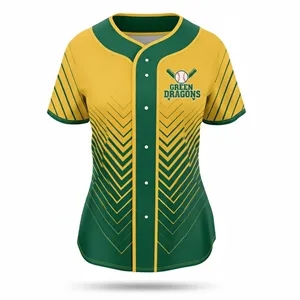 Women's Sublimated Full-Button Baseball Interlock Jersey 150