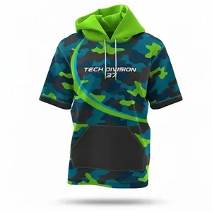 Full Color Lightweight 250G Short Sleeve Hoodie