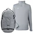 Under Armour® Men's Quarter-Zip & Laptop Backpack Gift Set | https://www.bestnamebadges.com