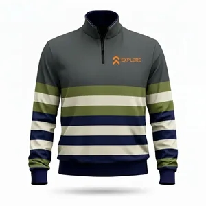 Sublimated Unisex 310G Fleece Lined Quarter Zip Sweatshirt