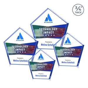 Belmar Pentagon VividPrint™ Award - Blue