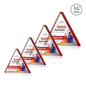 Adler Triangle VividPrint™ Award - Red | https://www.bestnamebadges.com